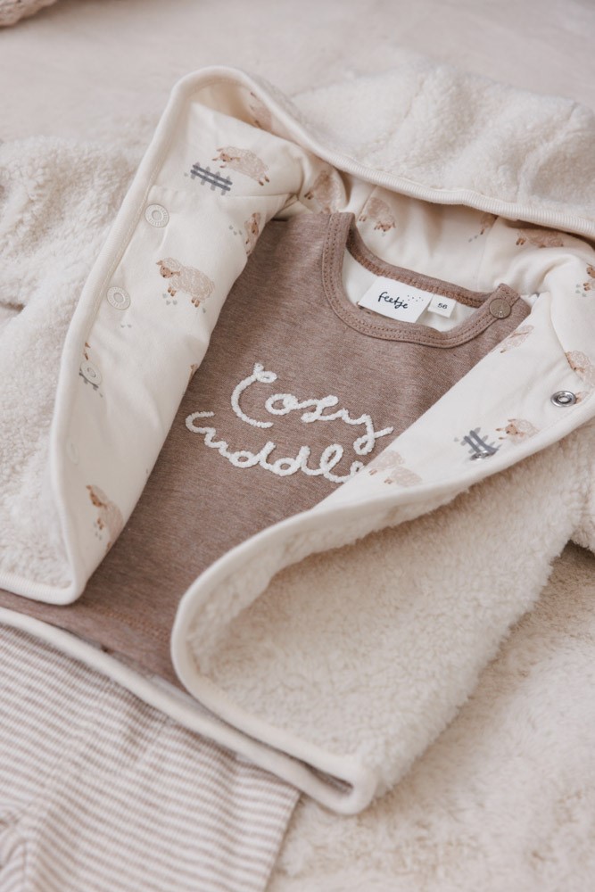 Feetje Omkeerbaar Teddy Jasje Creme - Sleepy Sheepy