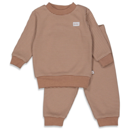 Feetje pyjama wafel bruin