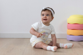Feetje Short Streep Badstof Geel - Sunshine