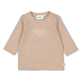 Feetje Longsleeve Taupe Melange -The Magic is in You