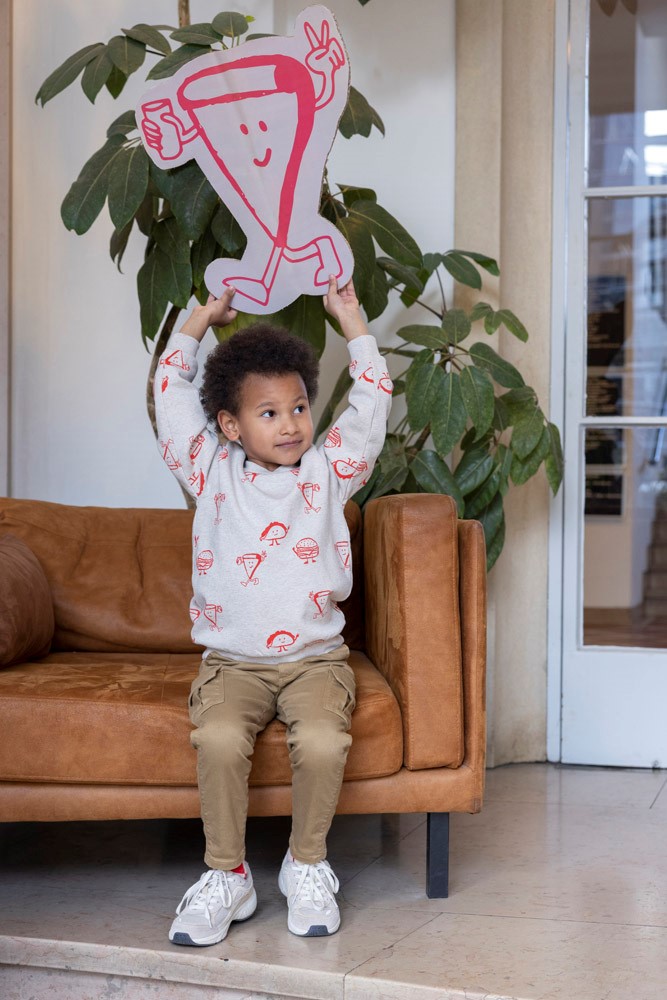 Sturdy Sweater AOP Offwhite Melange - Couch Club