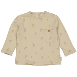 Levv Shirt Karel - AOP Green Sketch