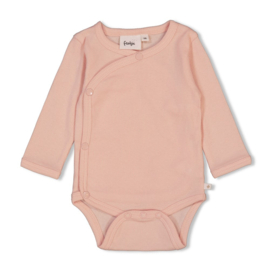 Feetje Wikkelromper Rib - Roze