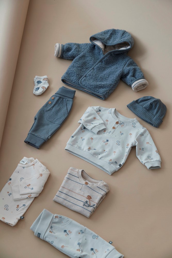 Feetje Sweater AOP Lichtblauw - Howdy