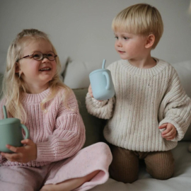 Mushie Training Cup + Straw - Powder Blue