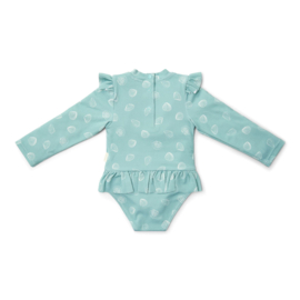 Little Dutch Badpak lange mouw -  Ocean Treasures Surf Blue