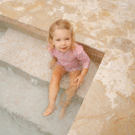 Little Dutch Zwempak lange mouw -  Ocean Treasures Pink