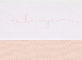 Jollein Baby Laken Ledikant 120x150cm Love you - Pale Pink