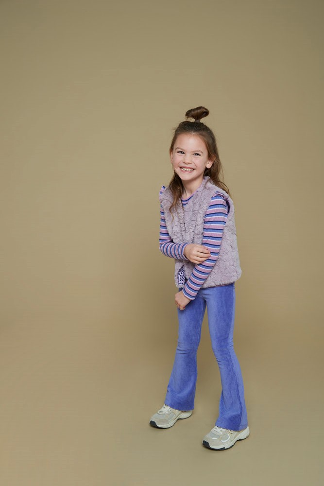 Jubel Flared Broek Velours Rib Lavendel  - Wild Soul