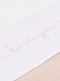 Jollein Baby Laken Ledikant 120x150cm Love you - Pale Pink