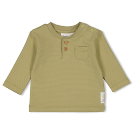 Feetje Longsleeve Rib Olijf - Mini Adventurer