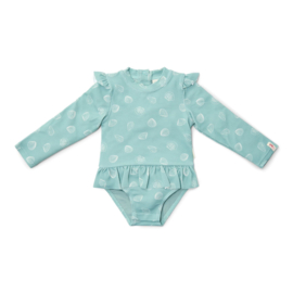Little Dutch Badpak lange mouw -  Ocean Treasures Surf Blue