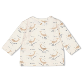 Feetje Longsleeve AOP Offwhite - Narwal