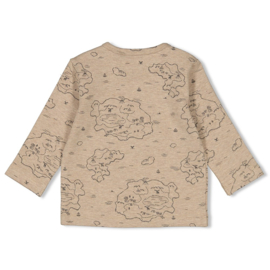 Feetje Longsleeve AOP Taupe Melange - Camp Wilderness