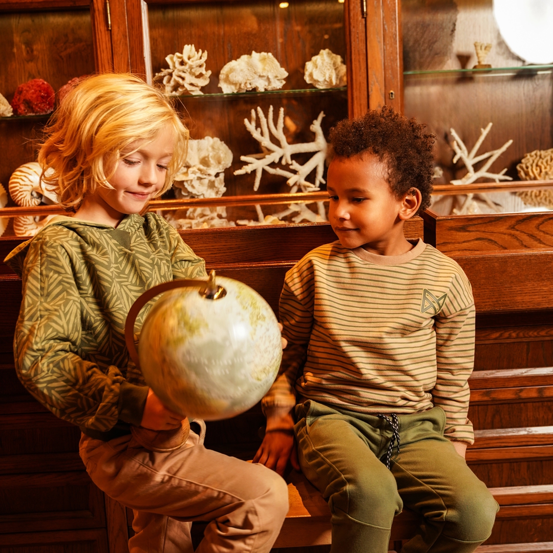 Koko Noko Sweater Streep Ronde Hals - Dark Sand