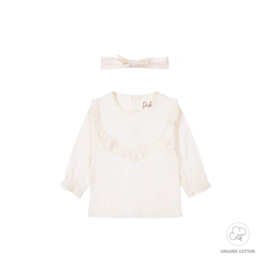 Dirkje Blouse + Haarband Organic Cotton - Offwhite