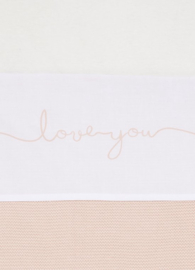 Jollein Baby Laken Ledikant 120x150cm Love you - Pale Pink