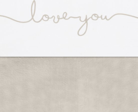 Jollein Baby Laken Ledikant 120x150cm Love you - Nougat