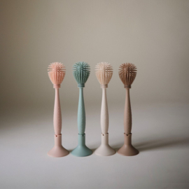 Mushie Silicone Baby Bottle Brush - Blush