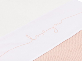 Jollein Baby Laken Ledikant 120x150cm Love you - Pale Pink