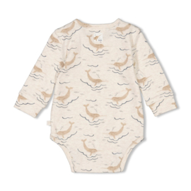 Feetje Romper AOP Offwhite Melange - Narwal