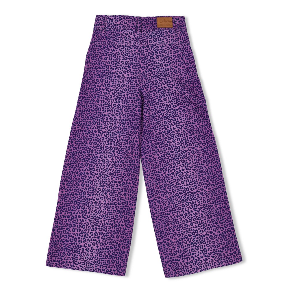 Jubel Flared Broek Rib AOP Lila - Wild Soul