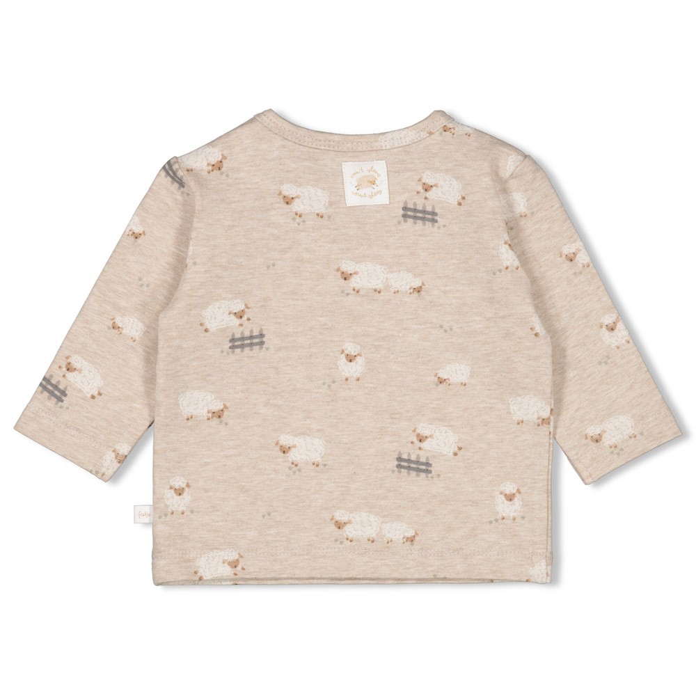 Feetje Longsleeve AOP Taupe Melange - Sleepy Sheepy