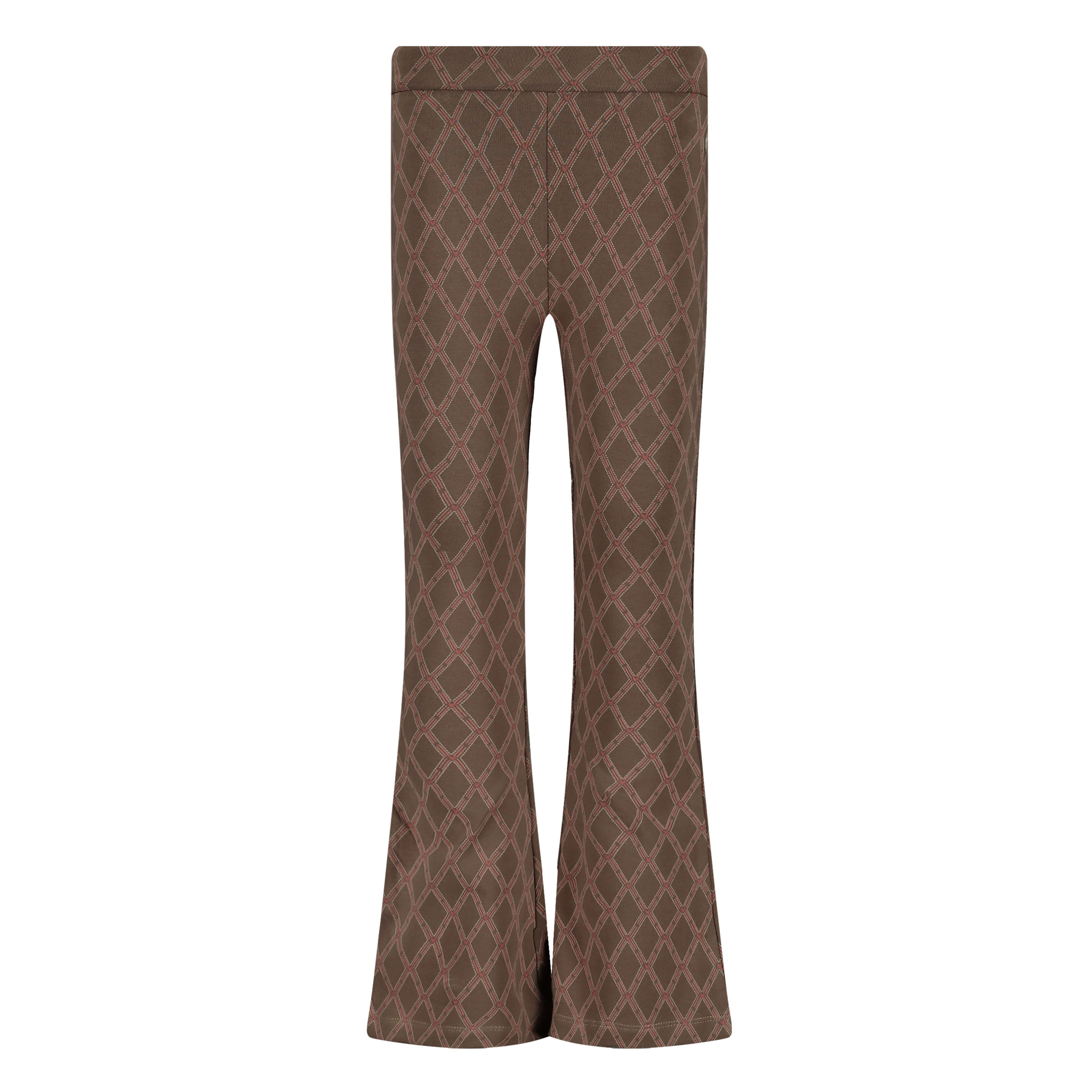 Levv Flared Pants Vita - AOP Taupe Lines