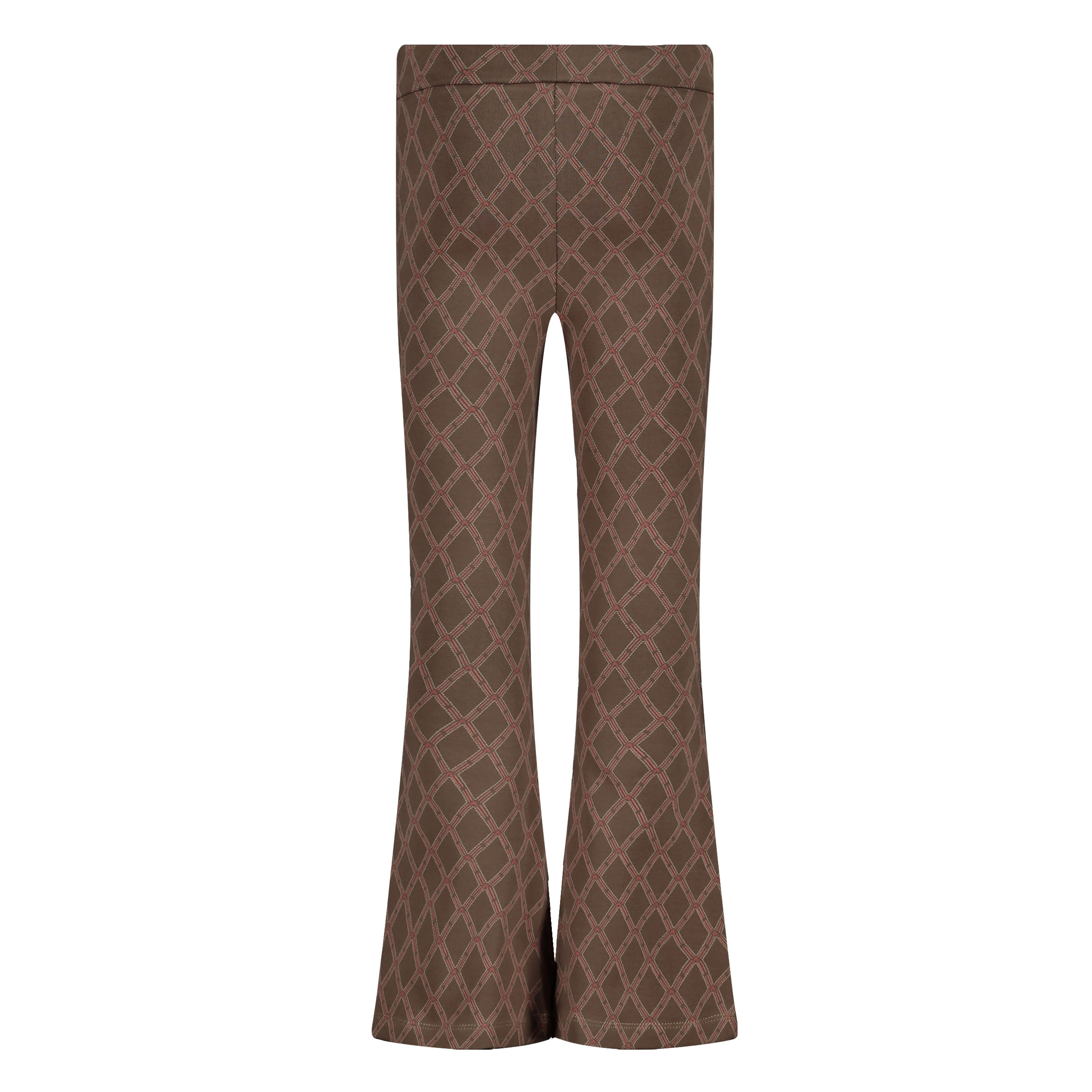 Levv Flared Pants Vita - AOP Taupe Lines