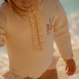 Little Dutch Badpak Lange Mouw - Ocean Treasures Geel