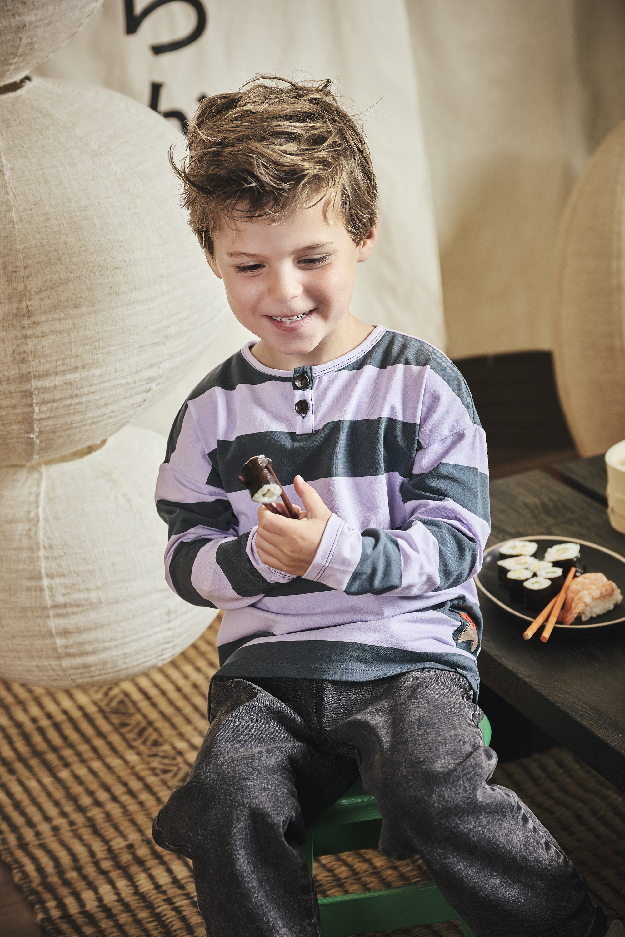 Z8 Longsleeve Stripe Isaac - Morning Violet