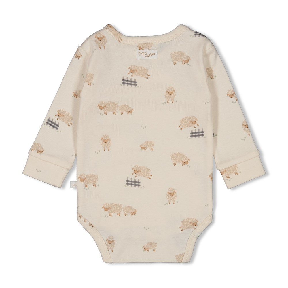Feetje Wikkelromper AOP Creme - Sleepy Sheepy