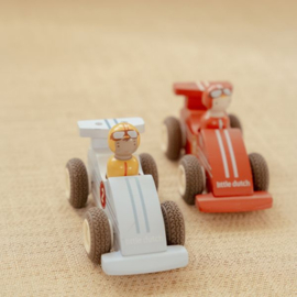 Little Dutch Pullback Racewagens Inclusief Pegdolls – Set van 2
