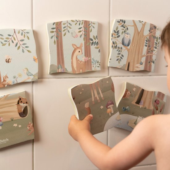 Little Dutch Bad Puzzel Foam - Forest Friends