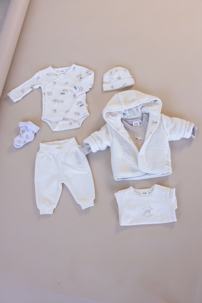 Feetje Mutsje AOP Creme - Sleepy Sheepy