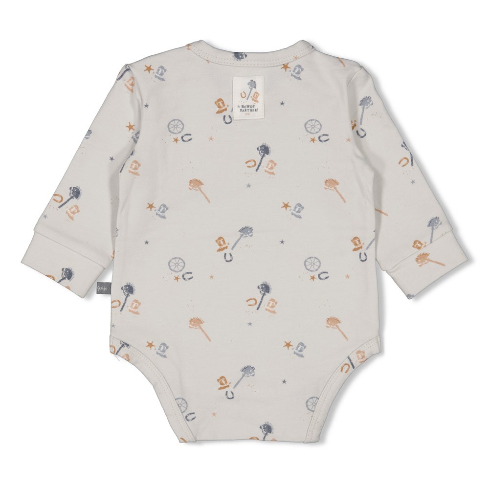 Feetje Romper AOP Lichtblauw - Howdy