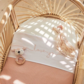 Jollein Baby Laken Ledikant 120x150cm Love you - Pale Pink