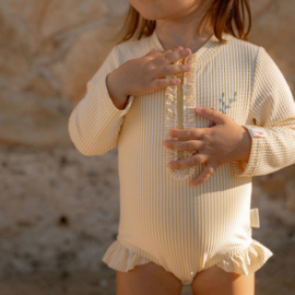 Little Dutch Badpak Lange Mouw - Ocean Treasures Geel