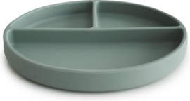 Mushie Siliconen Vakjesbord met Zuignap - Cambridge Blue