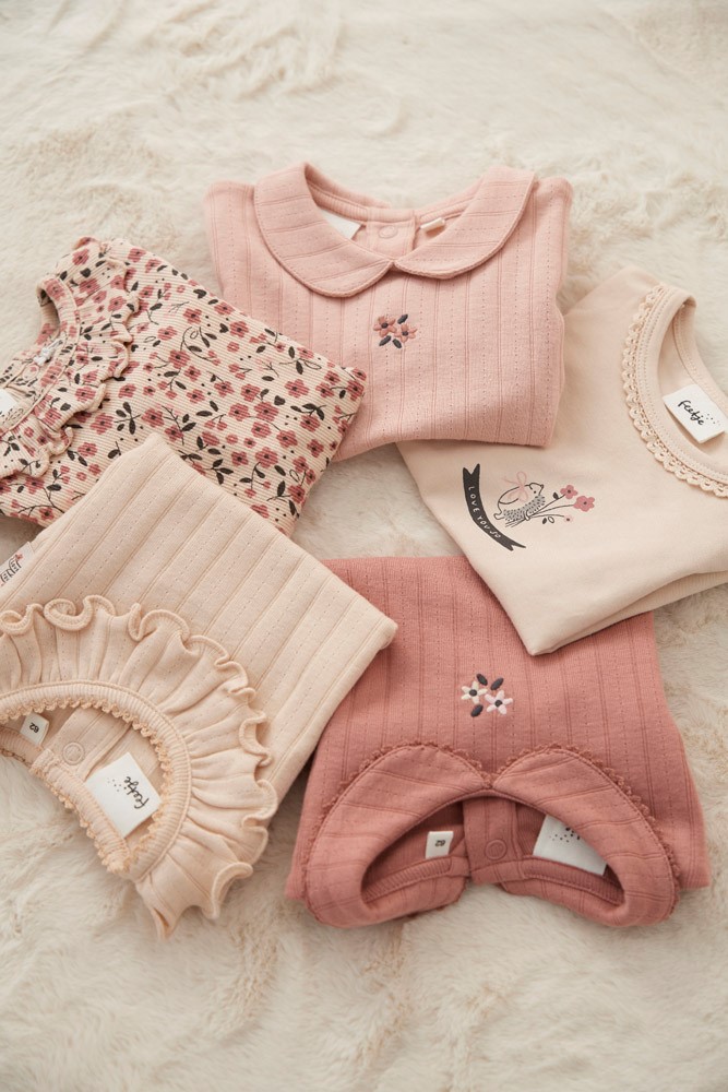Feetje Longsleeve Offwhite - Woodland Bloom