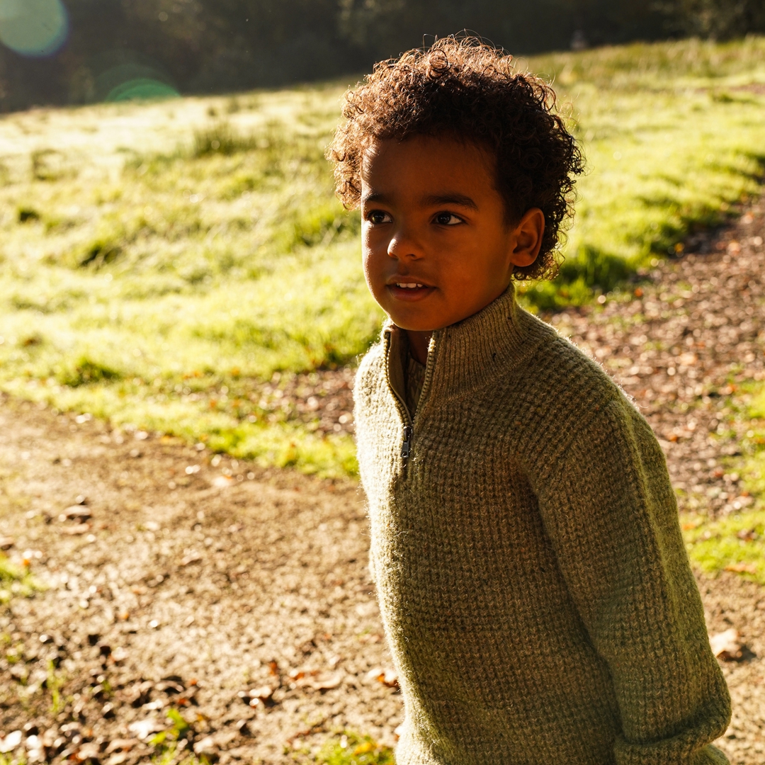 Koko Noko Sweater Col - Dusty Green