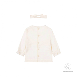 Dirkje Blouse + Haarband Organic Cotton - Offwhite