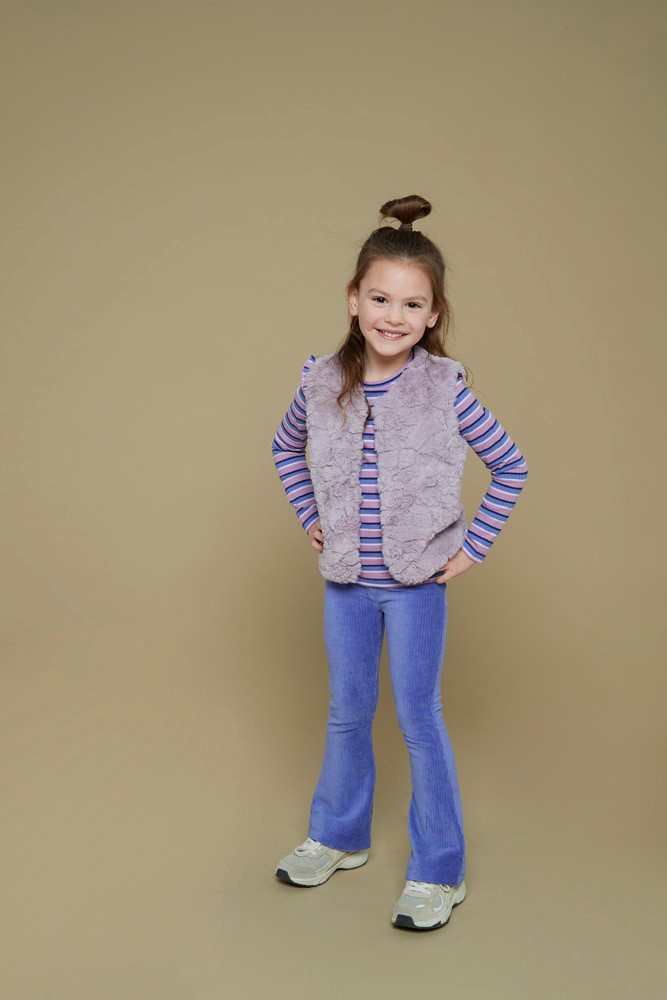 Jubel Flared Broek Velours Rib Lavendel  - Wild Soul