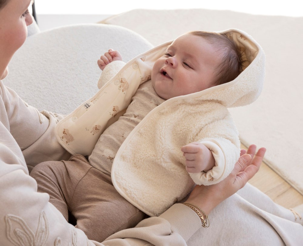 Feetje Longsleeve AOP Taupe Melange - Sleepy Sheepy