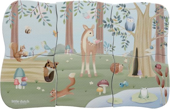 Little Dutch Bad Puzzel Foam - Forest Friends