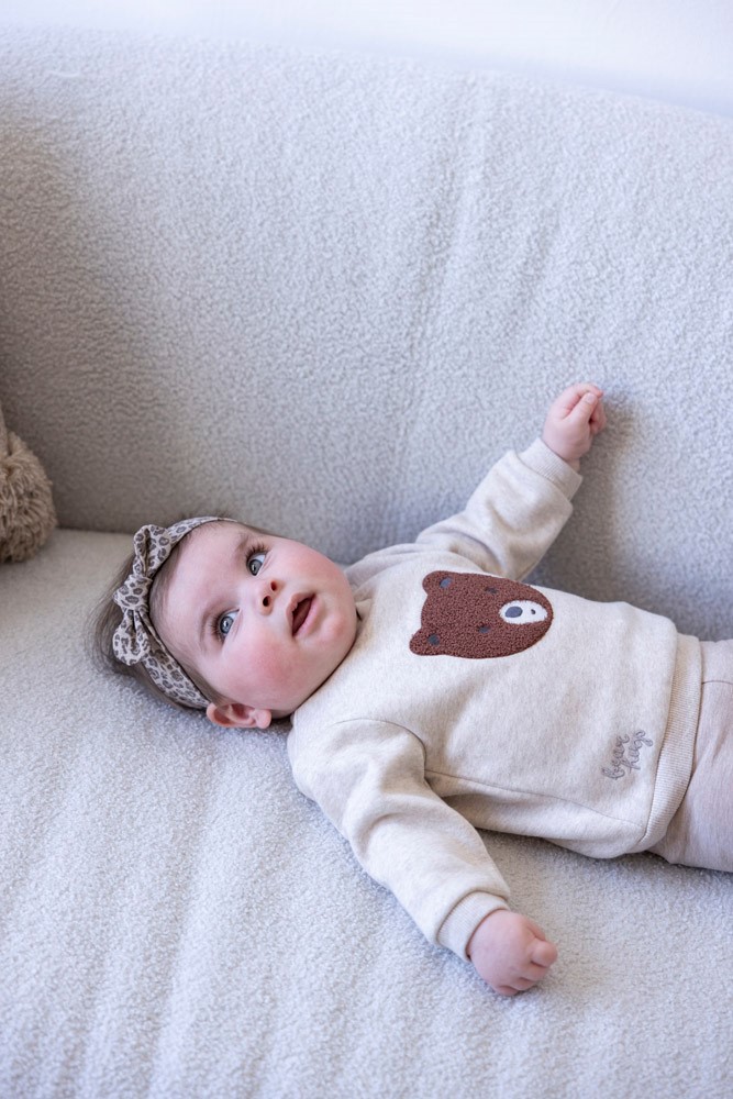 Feetje Sweater Taupe Melange - Wild World