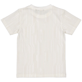 Levv T-Shirt Sean - AOP Taupe Lines