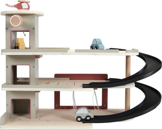 Little Dutch Treinbaanuitbreiding - Garage Multicolour FSC