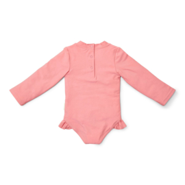 Little Dutch Badpak lange mouw -  Sunny Flowers Rouge