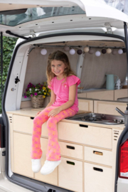 Jubel Flared Broek AOP Roze - Samba Shake